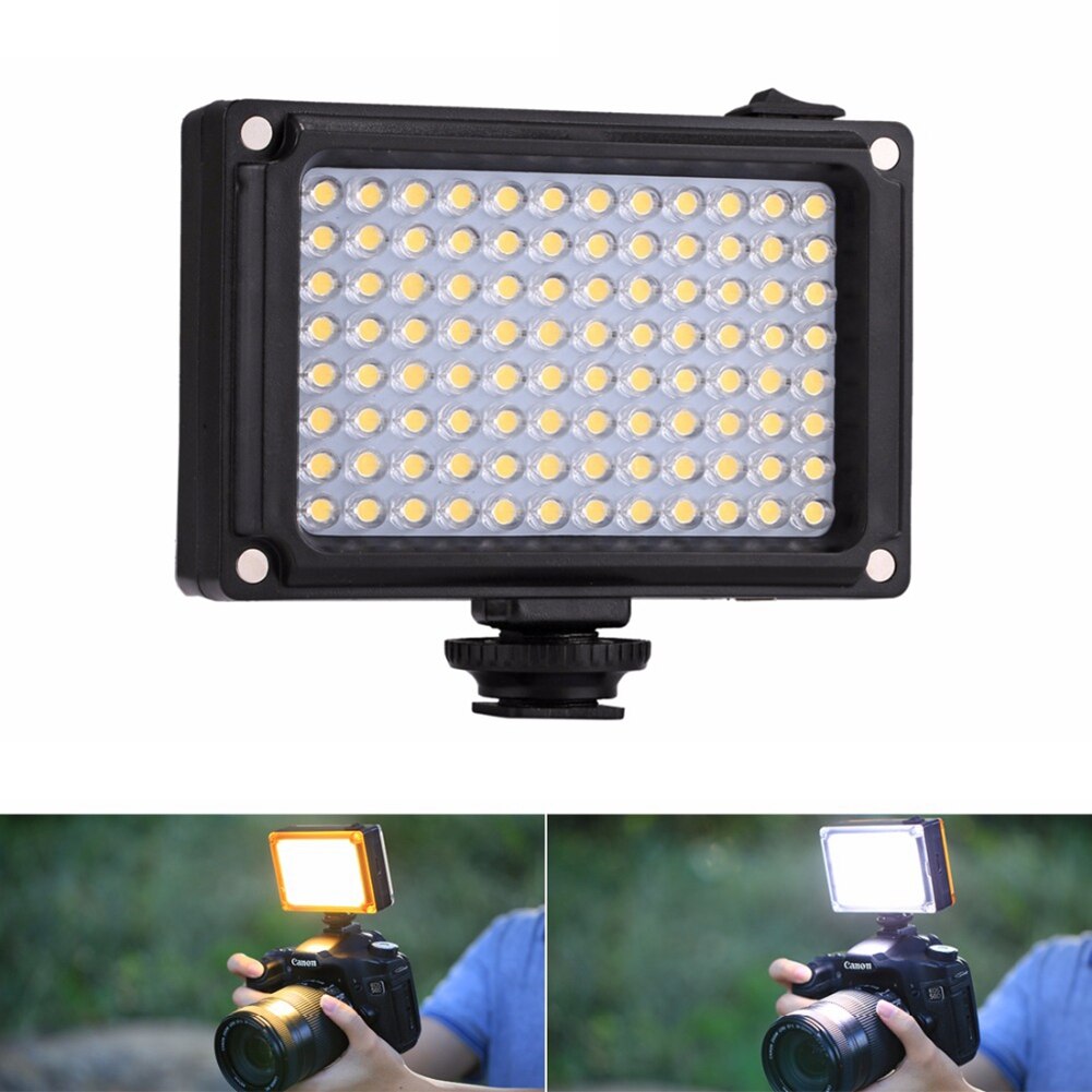 Puluz Mini 96 Leds Led Video Light Photo Verlichting Op Camera Shoe Dimbare Led Lamp Voor Canon Nikon Sony camcorder Dv Dslr