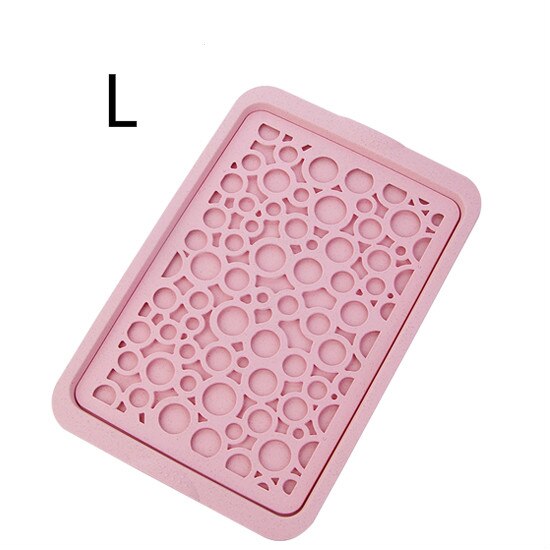 double plastic water cup drain tray household rectangular fruit plate living room cup cup tray tray WF3091501: L pink