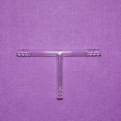 Lab Glass T Connector Tube,10MM Hose Connection,Length of The Arm Is 60MM