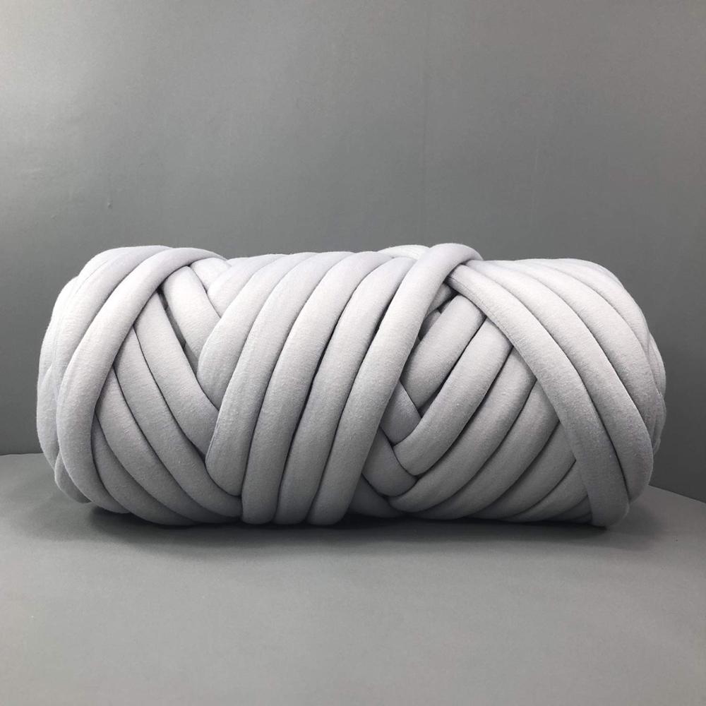 1000G Super Chunky Knit Deken Garen Vegan Gevlochten Zachte Deken Garen Arm Breien Tapijt Tapijten Gooi Deken Garen Omvangrijk garen: light grey