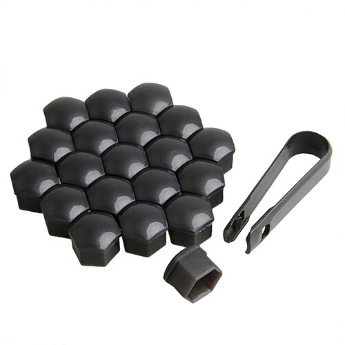 20 Teile/satz 17mm Auto Räder Kunststoff Muttern mit Schraube Kappe Entfernung Werkzeuge: Schwarz