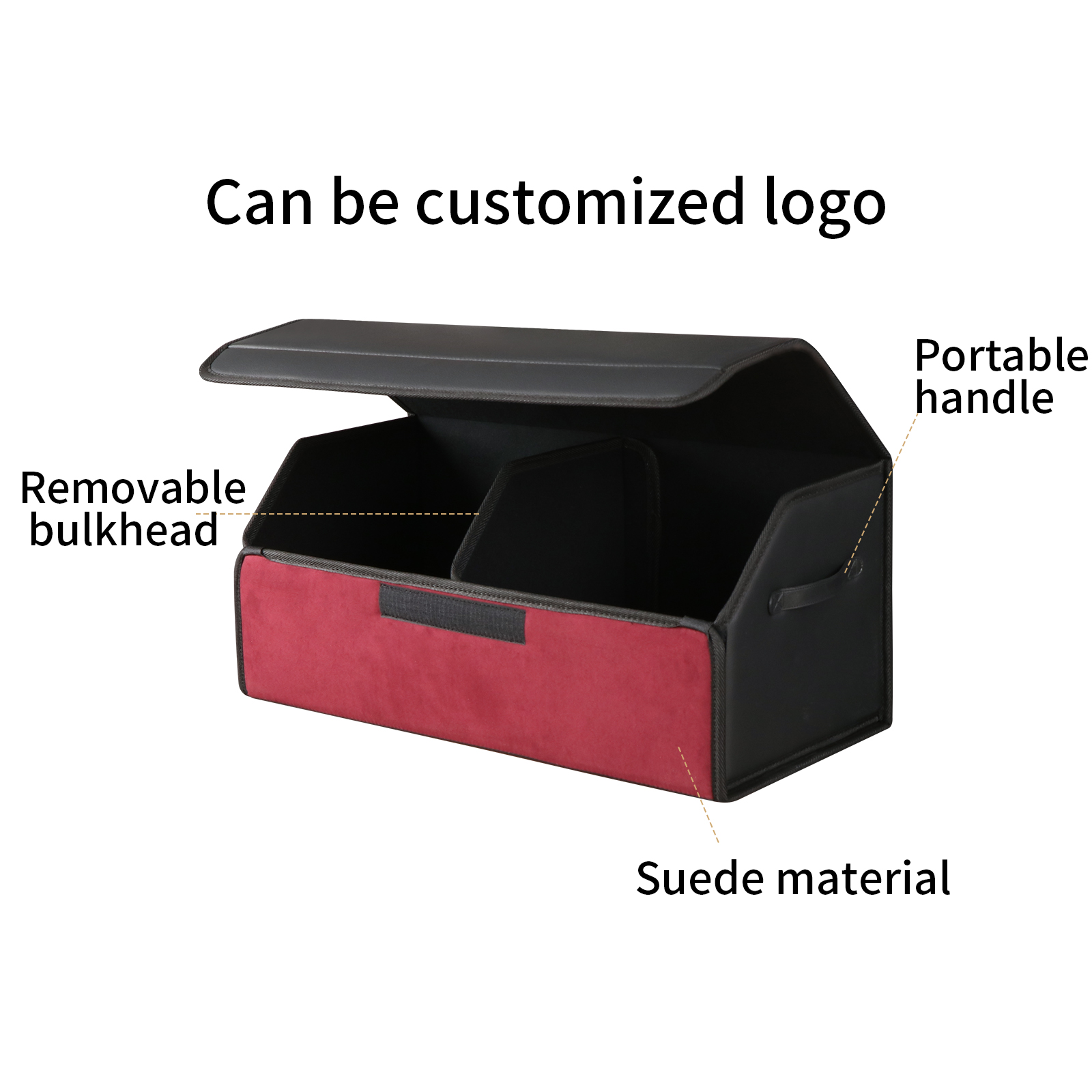 Car trunk storage box Big capacity Auto Multifunctional suede car Folding For Emergency Storage Box