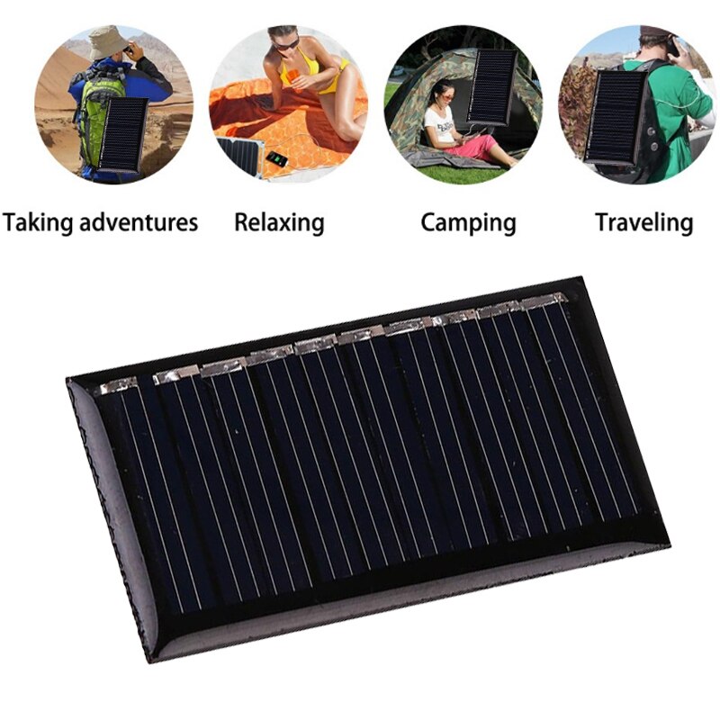 USB Solar Panel Outdoor Portable 5V 6V Solar Charger Pane Climbing Fast Charger Tablet Solar Generator Travel 0.15W 0.45W 1W 5W