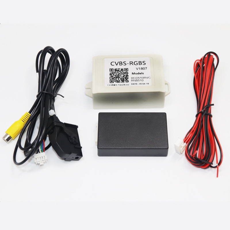 Adaptateur de convertisseur pour VW Volkswagen RCD 510 | Boîte RGB, caméra de vue arrière CVBS / AV à RGB, adaptateur pour VW RCD 510 RNS 315 RNS