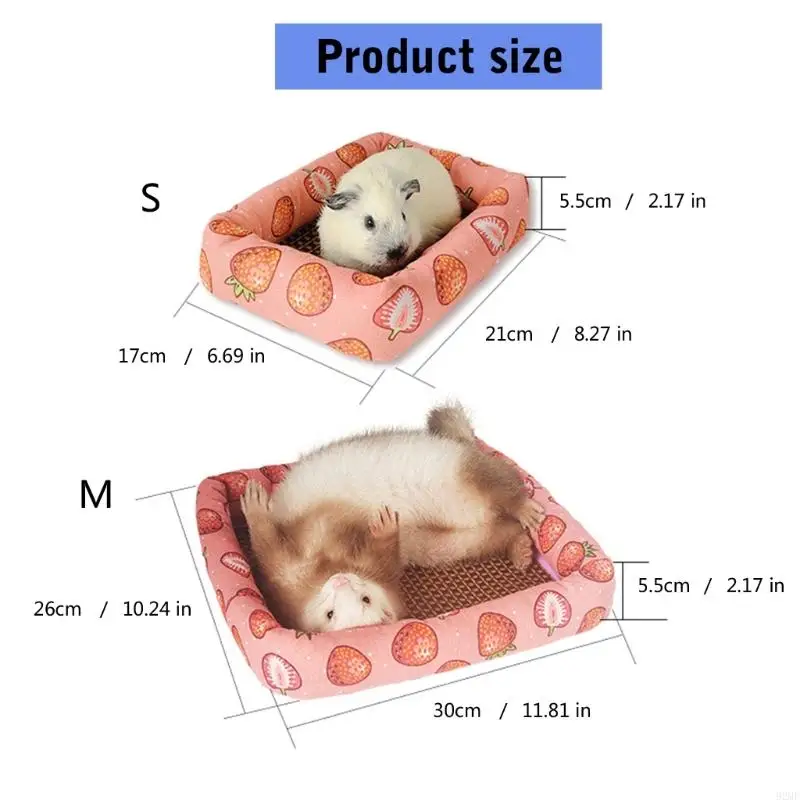 Hamster Zomer Koelmat voor Kleine Dieren Ademend Kussen Bed Cavia Rat Konijnenkooi Eekhoorn Rotan Mat