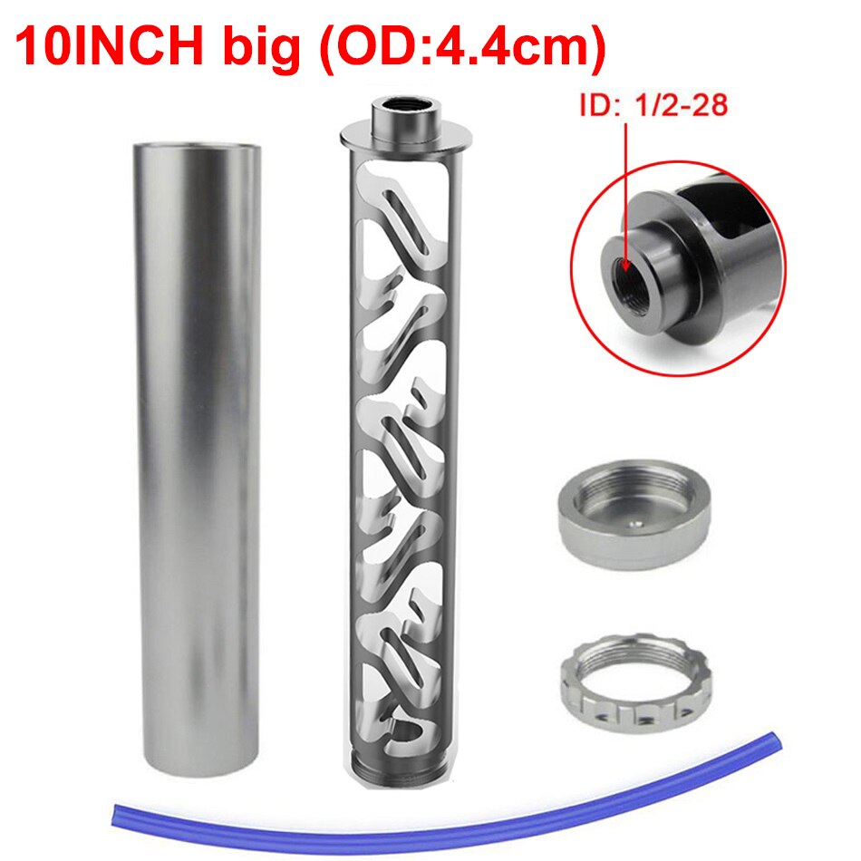 Aluminum Trap 1/2-28 5/8-24 6inch 10inch Single Core Fuel Filter Fuel Trap Solvent Trap for NAPA 4003 WIX 24003 Car Motorbike: 10SILVER1228-4.4cm2
