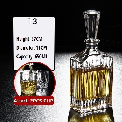 Russland Wodka Karaffe Whiskey Flasche Kristall Glas Wein Bahre Behälter Glasflasche Glas Tasse Heimat Bar Werkzeuge Dekoration: 13