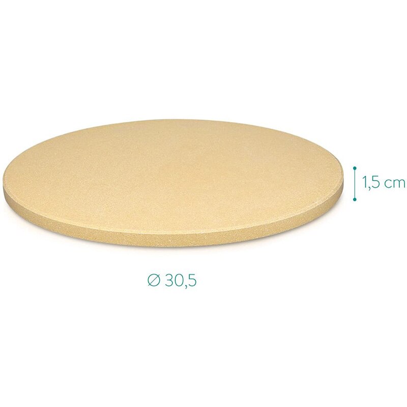 Pierre à Pizza 12 pouces pour la cuisson-cordiérite Pizza plaque de pierre pour barbecue Grill four-cuire et servir Pizza pain fromage-rond