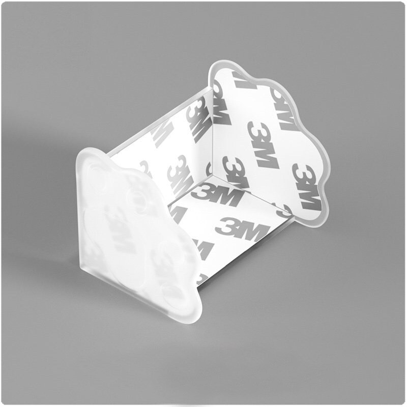 Narożnik drzwiowy ochraniacz na krawędzie nowy słodki kociak łapa silikon bezpieczeństwo dla dziecka ochrona przed dziećmi meble dziecięce bezpieczeństwo: 4.0cm przezroczysty