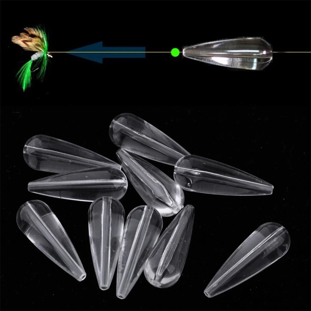 10 pcs Fishing Floating Acrylic Bombarda Floats Sinking Sbirolino Spinning Bombarda Trout Pose Floats Casting Lure Baits