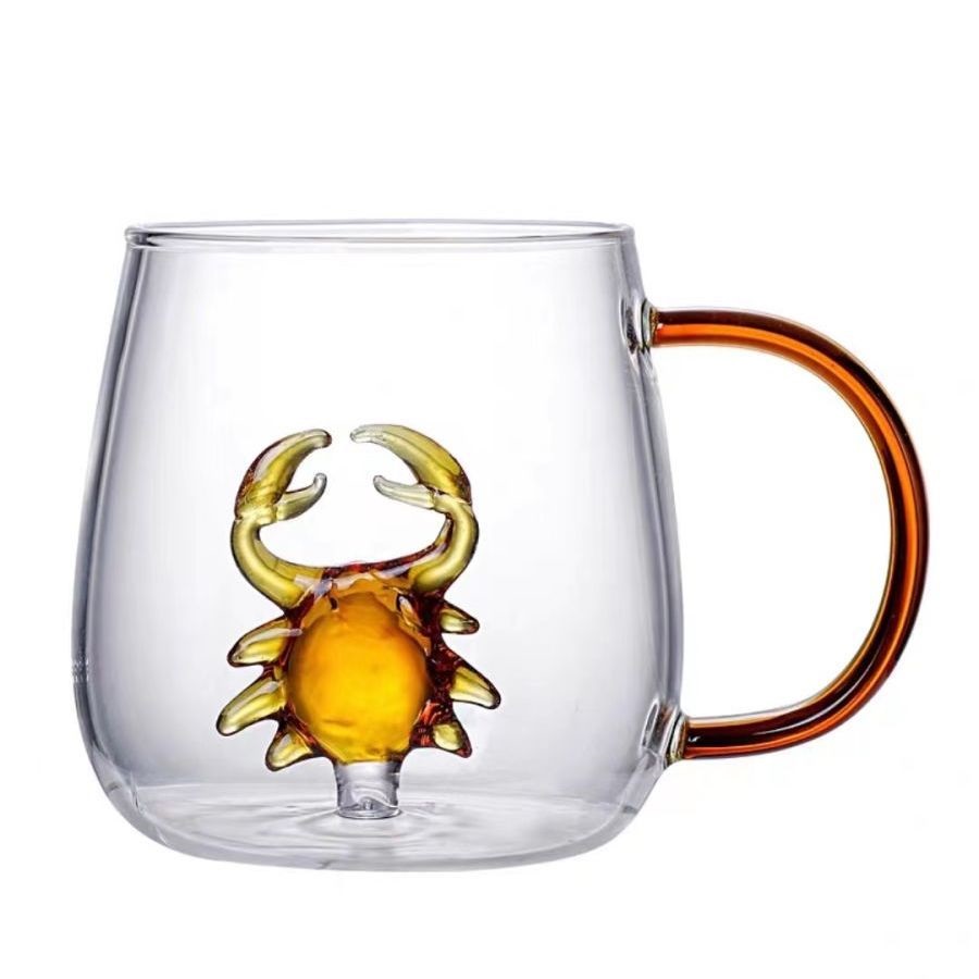 400ml 13oz 3d kaktus rose and flamingo dyr vandglas krus kop med hank til piger børn elskere bryllup: Hvid