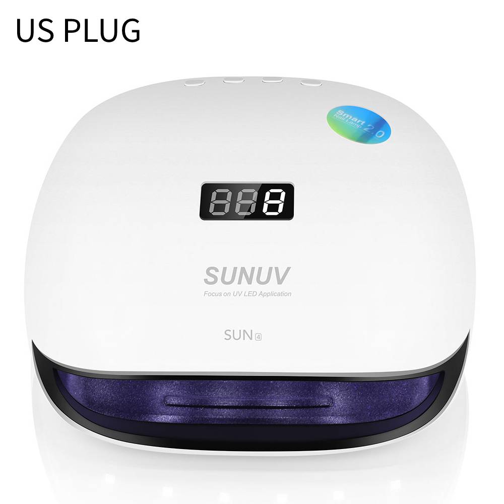 SUNUV SUN4 – lampe sèche-ongles LED UV 48W, avec écran LCD, photothérapie UV intelligente, outil de manucure, pour femmes: SUN4 US PLUG