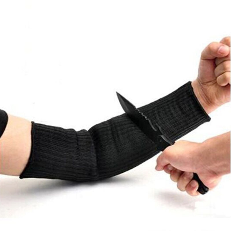 1 paar Staaldraad Cut Proof Arm Mouw Guard Bracer Anti Slijtage Armband Protector Anti-Snijden Armen Werk Arbeid bescherming Tool