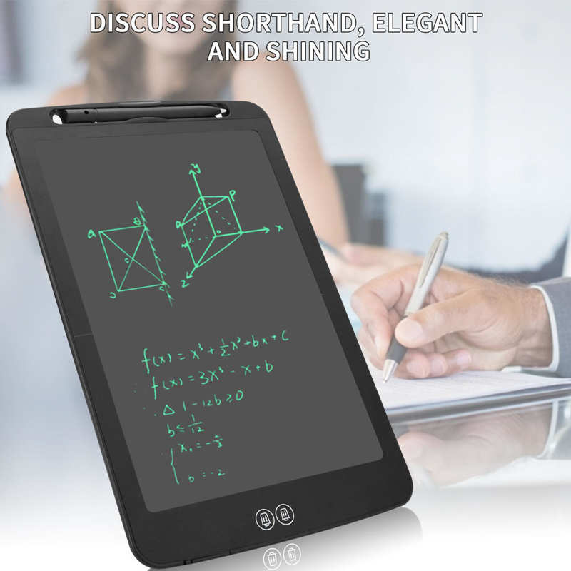 12inch LCD Writing Tablet Split Screen Board Electronic Drawing Board Ruler Mouse Pad Handwriting Tablet Black