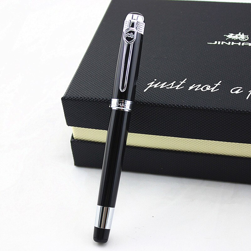 Conjunto de Canetas de Presente de luxo Jinhao 189 de Alta Qualidade 0.5 MILÍMETROS Nib Great Wall Fountain Pen com Caixa Original De tinta Metálica canetas de Presente: S