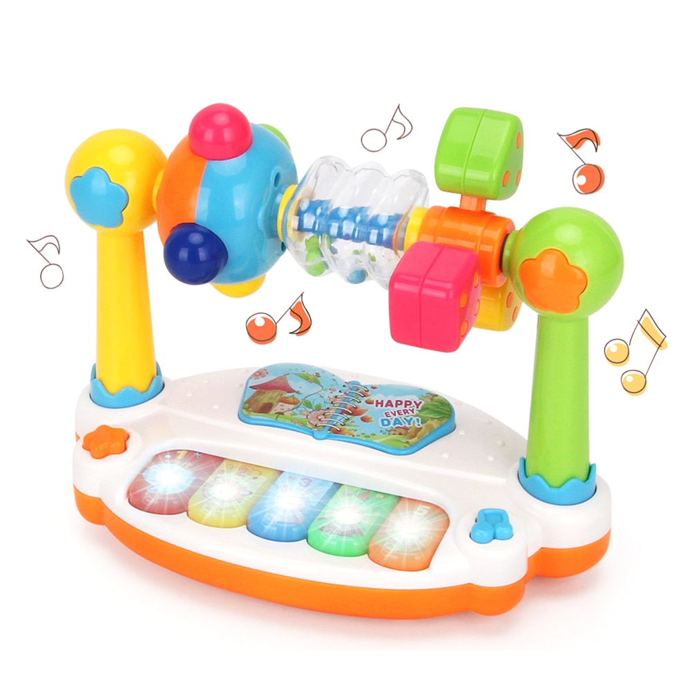 Baby børn musikalsk tastatur klavertromme baby musikalsk legetøj med musik og lys tidlig pædagogisk udvikling børn legetøj  #30: Default Title