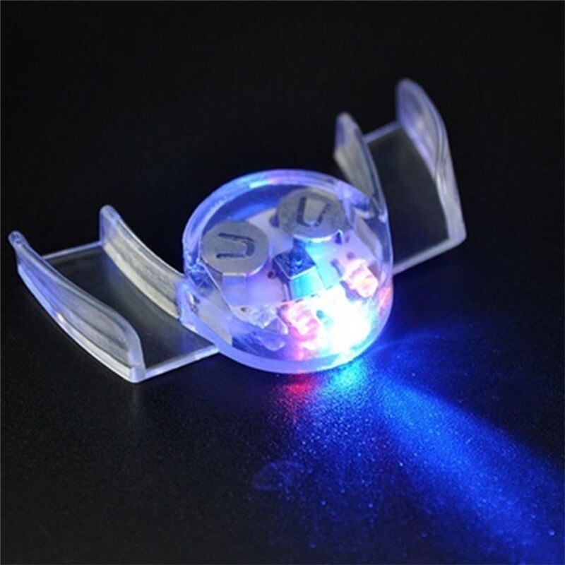 Glowing braces toy 2Pcs Flashing LED Light Up Mouth Braces Piece Glow Teeth For Halloween Party #3AA9