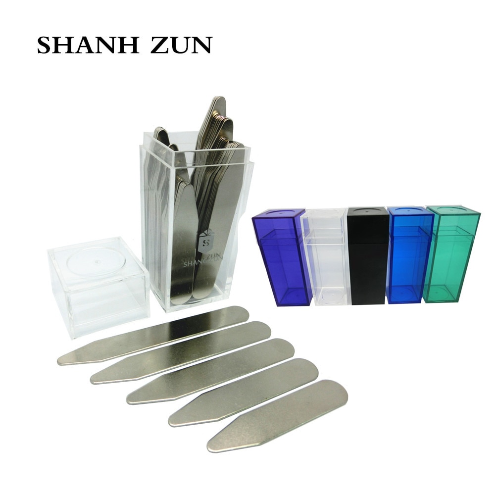 SHANH ZUN 10 stks Rvs Metalen Kraag Blijft Shirt Bone Baleinen Insert met Verschillende Kleur Flessen