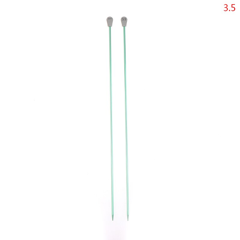 2 stuks/set enkelpuntige breinaalden spelden rechte aluminium diy weefgereedschap lange trui sjaal naald: D