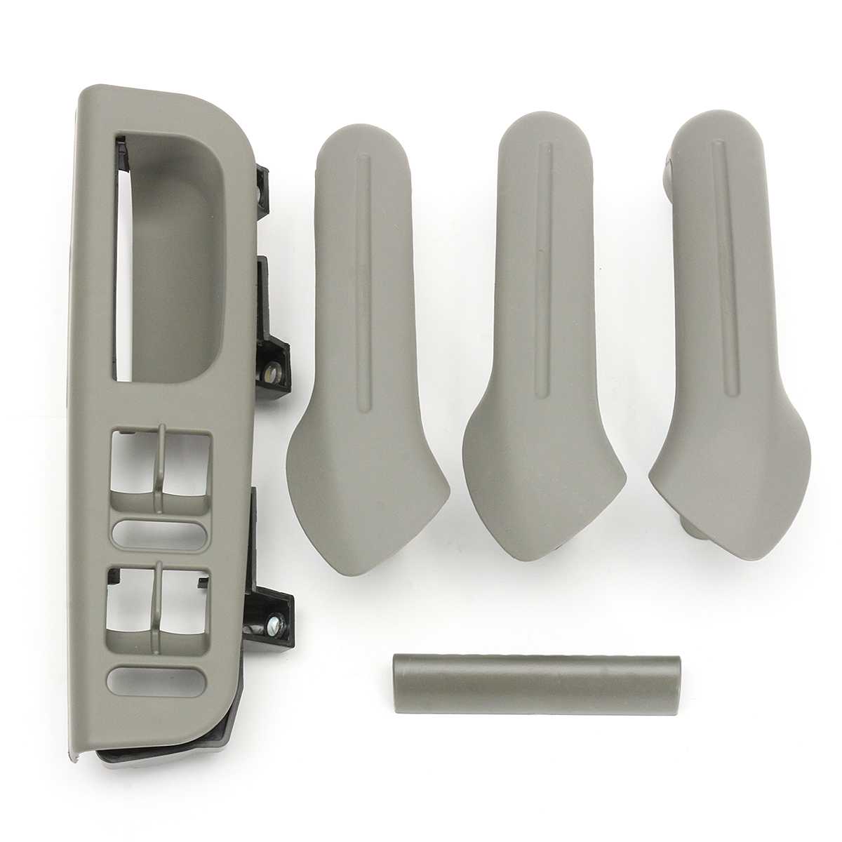 6 Stuks Auto Binnendeur Handvat Binnenkant Deur Armsteun W/Window Control Panel Cover Voor Golf 4 MK4 Jetta bora MK4 1999-2005: Grijs