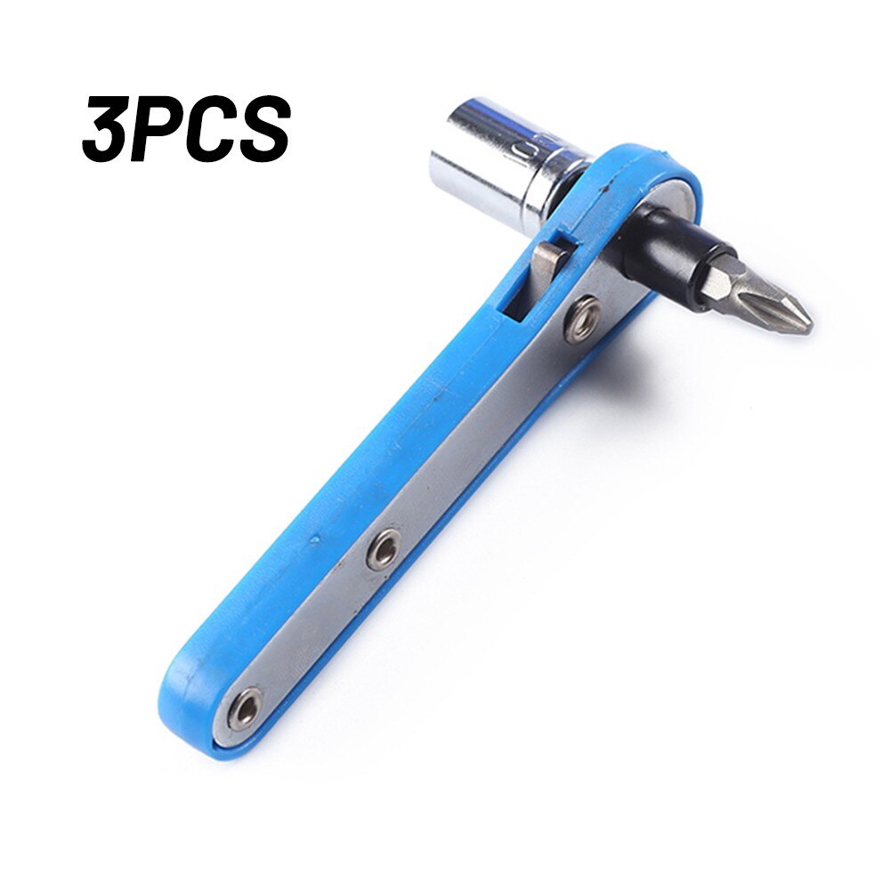 DAKCOS Vaste kop Omkeerbare Ratelsleutel 7mm Ratcheting Combinatiesleutel Chroom Vanadium Staal