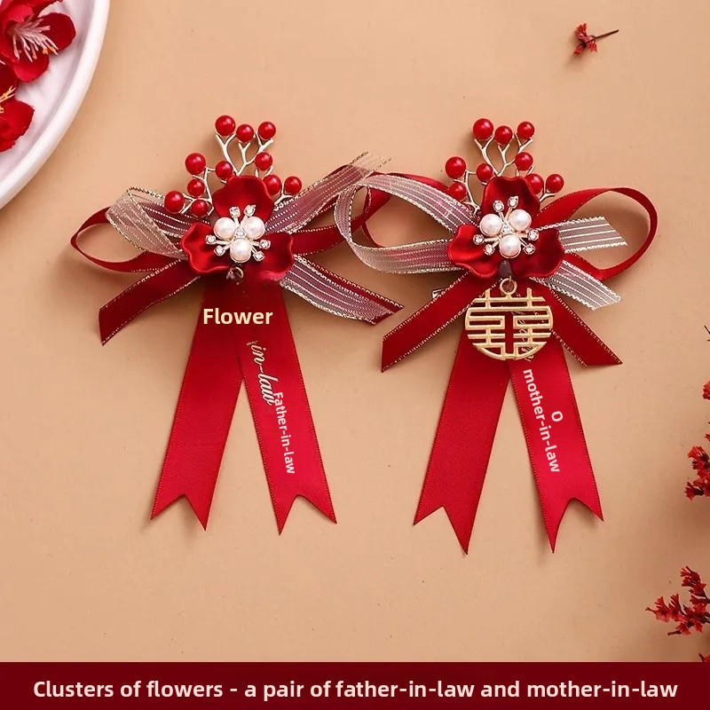 Bröllopsbukett emblem marskalkar och brudtärnor komplett set familj föräldrar gäster kavajslag blommor par exklusiv känsla: Lila