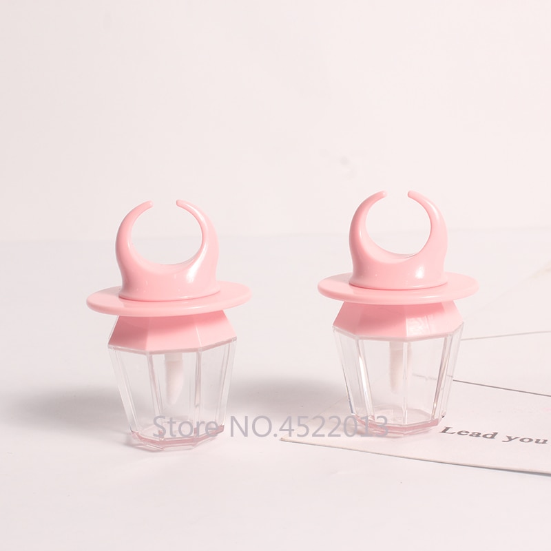 8ml Empty Lip Gloss Tube Lips Balm Bottle wand Brush Container Diamond Ring Shape Refillable Bottle Lipgloss Tube Concealer Tube