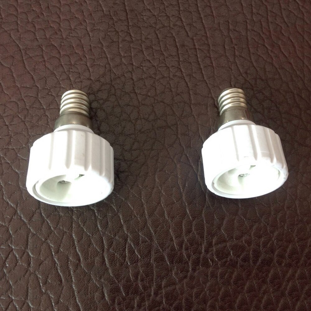 Adaptador convertidores de portalámparas E14 a GU10, Base extendida LED para casquillo de lámpara de bombilla, larga vida útil, Color blanco JQ, 10 Uds.