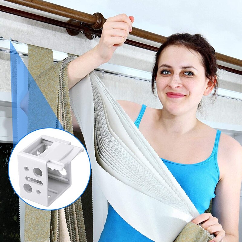 Soportes ciegos de 1 pulgada, caja de perfil blanco, soporte de montaje para ventana, persiana