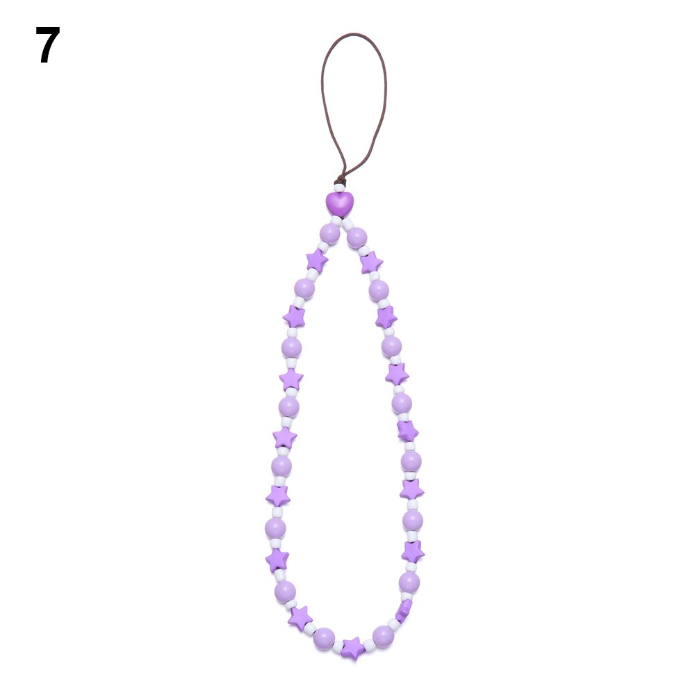 Zomer Kleurrijke Zachte Klei Mobiele Telefoon Keten Lanyards Voor Vrouwen Meisjes Bohemen Smile Pearl Touw Voor Telefoon Case Opknoping koord: Type 7