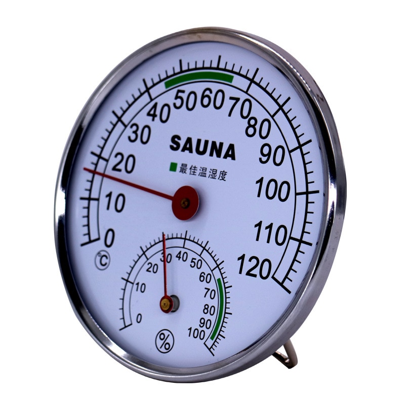 Termometer hygrometer termograf fugtighedsmåler hydrotermograf vejrstation til saunarum induktiv viser 0c-120c