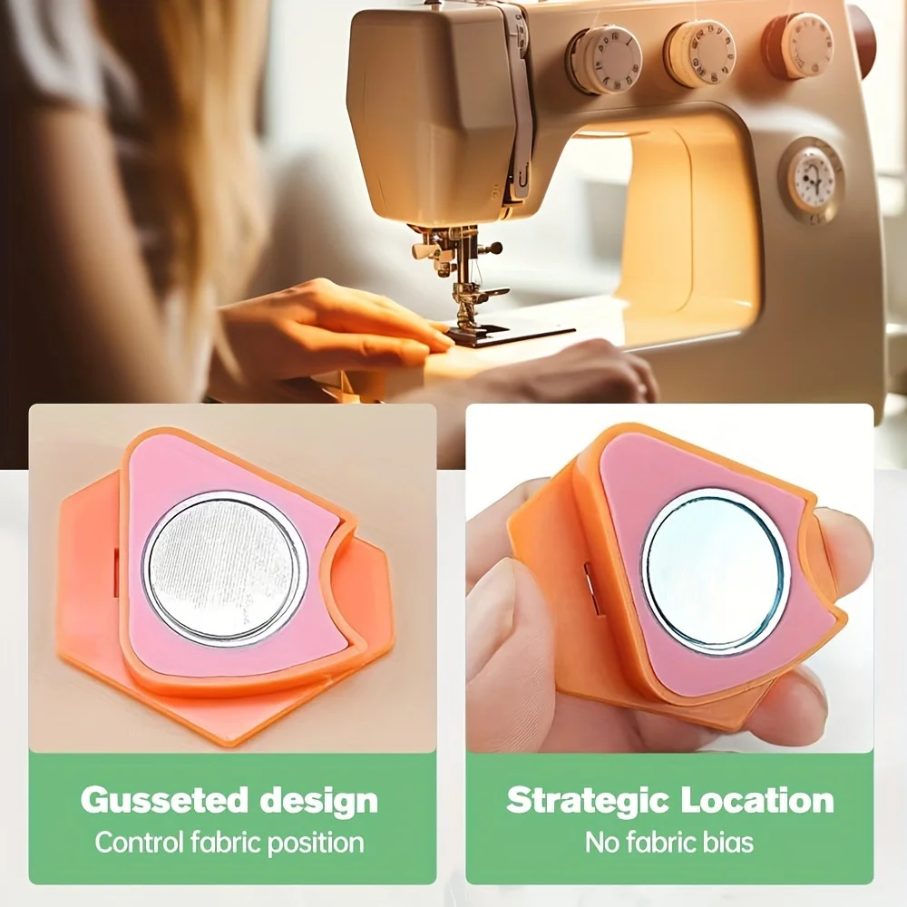 Sewing Magnetic Seam Guide Anti-Slip Grip Sewing Machine Guide Magnets Sewing Machine Attachments Multifunctional Ruler Hemmer