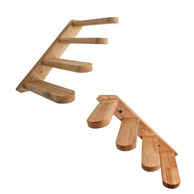 Wall Mounted Cat Climbing Ladder Wood Kitten Stairs Cat Climbing Frame Pet Furniture Play House