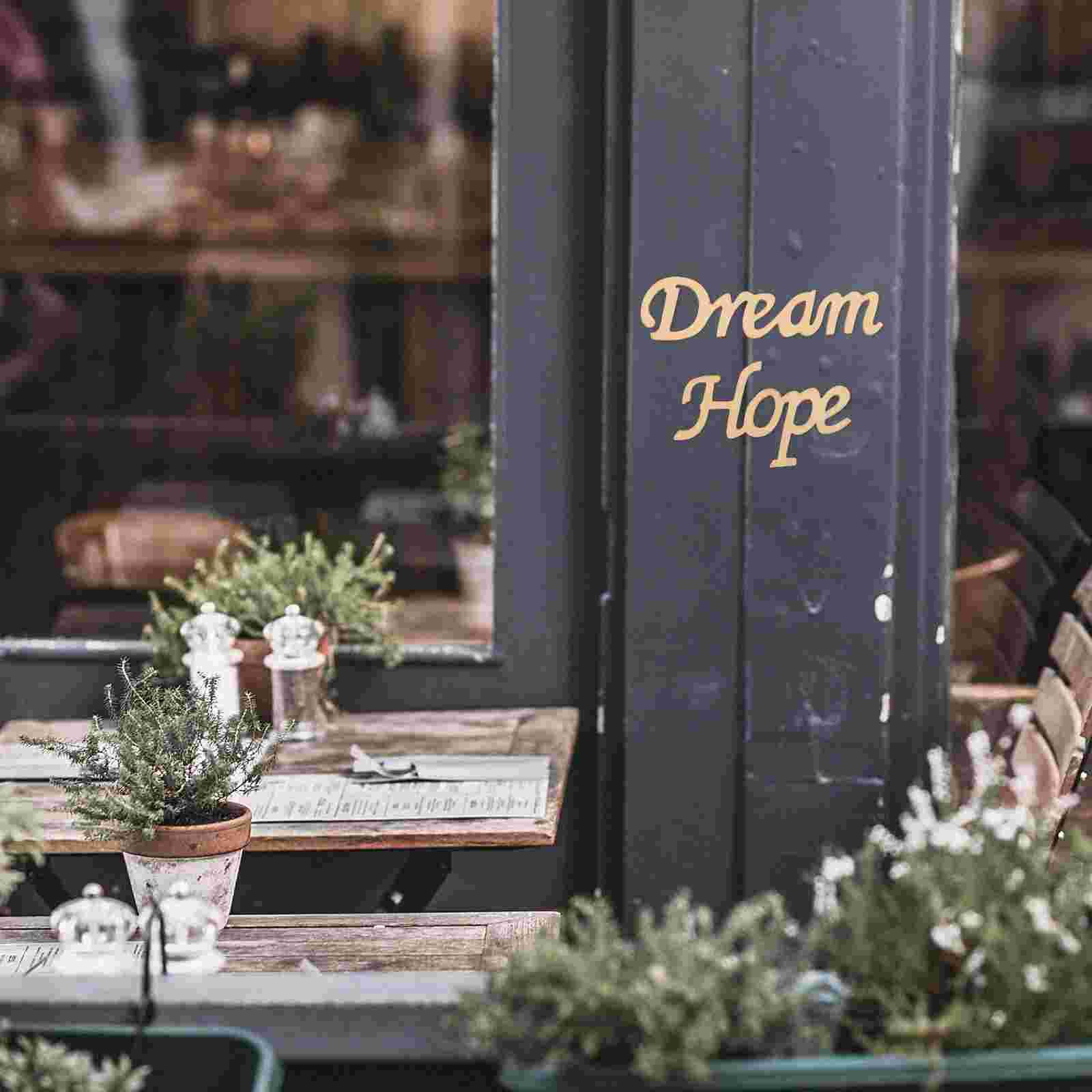 2Pcs Decorative Letter Decors Multi-function Letter Ornaments Hanging Wall Signs Home Accessory