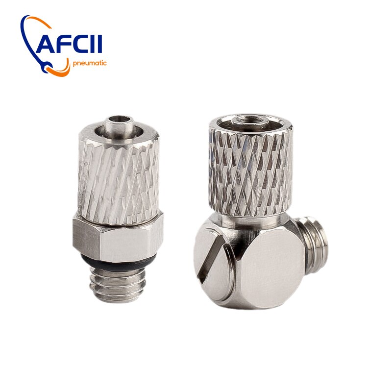 5Pcs Mini Micro Pneumatic Pipe Fitting Hose 3mm 4mm 5mm 6mm Male Thread M3 M4 M5 M6 Copper Straight/Elbow Type Quick Connector