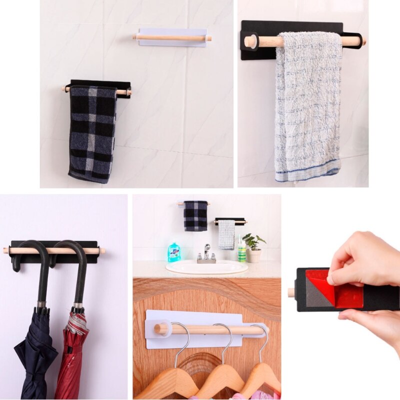 Kitchen Roll Paper Holder Towel Storage Rack Tissue Hanger Cabinet Hanging Shelf