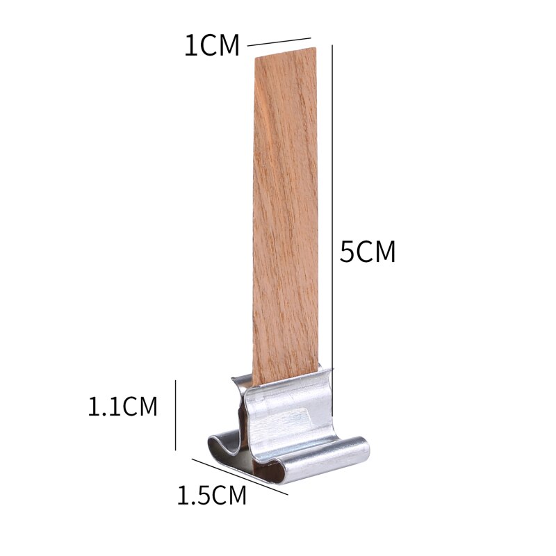 6-13cm Wooden Candles Wick With Sustainer Tab Candle Wick Core For DIY Candle Making Supplies Handmade Soy Parffin Wax Wick: 5 x 100 mm