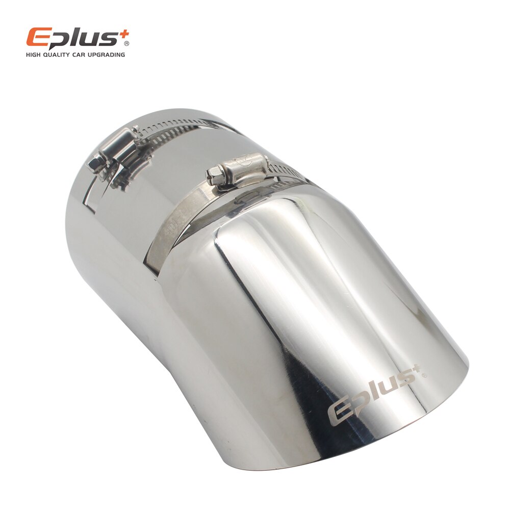Eplus Car Styling Mufflers Exhaust Tail Throat Pipe Tip Universal Stainless Steel Large Diameter 96mm Auto Muffler