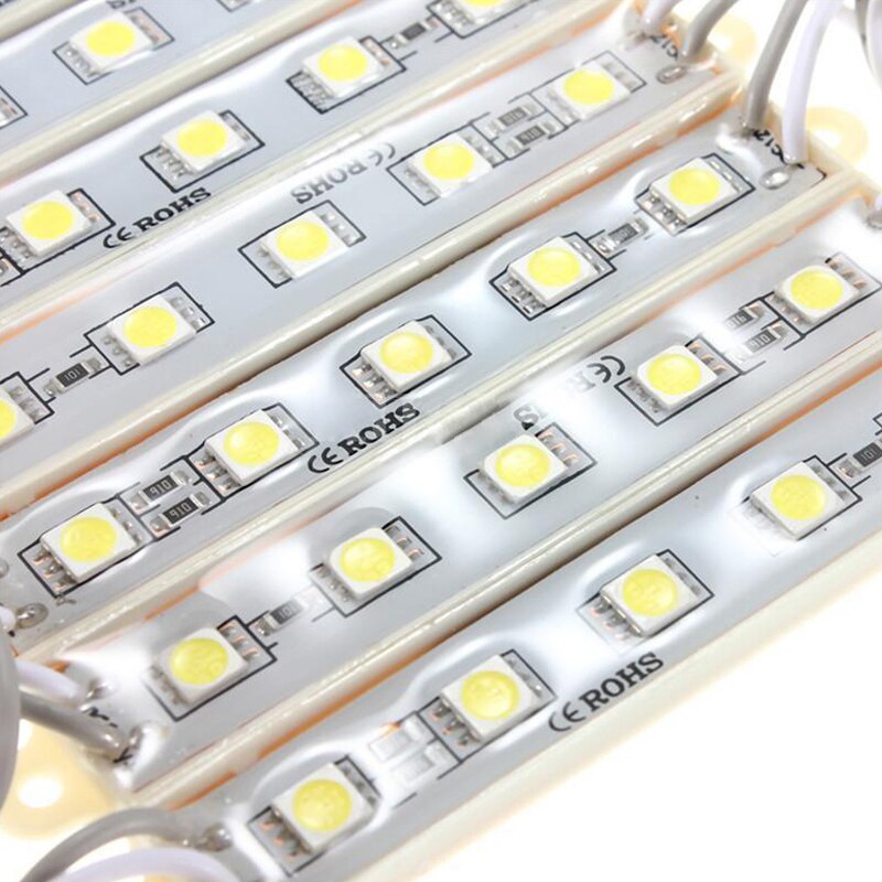 5050 Led Module 5 Smd Strip Waterdicht Strip Band Lamp Dc 12V 20Pcs Wit