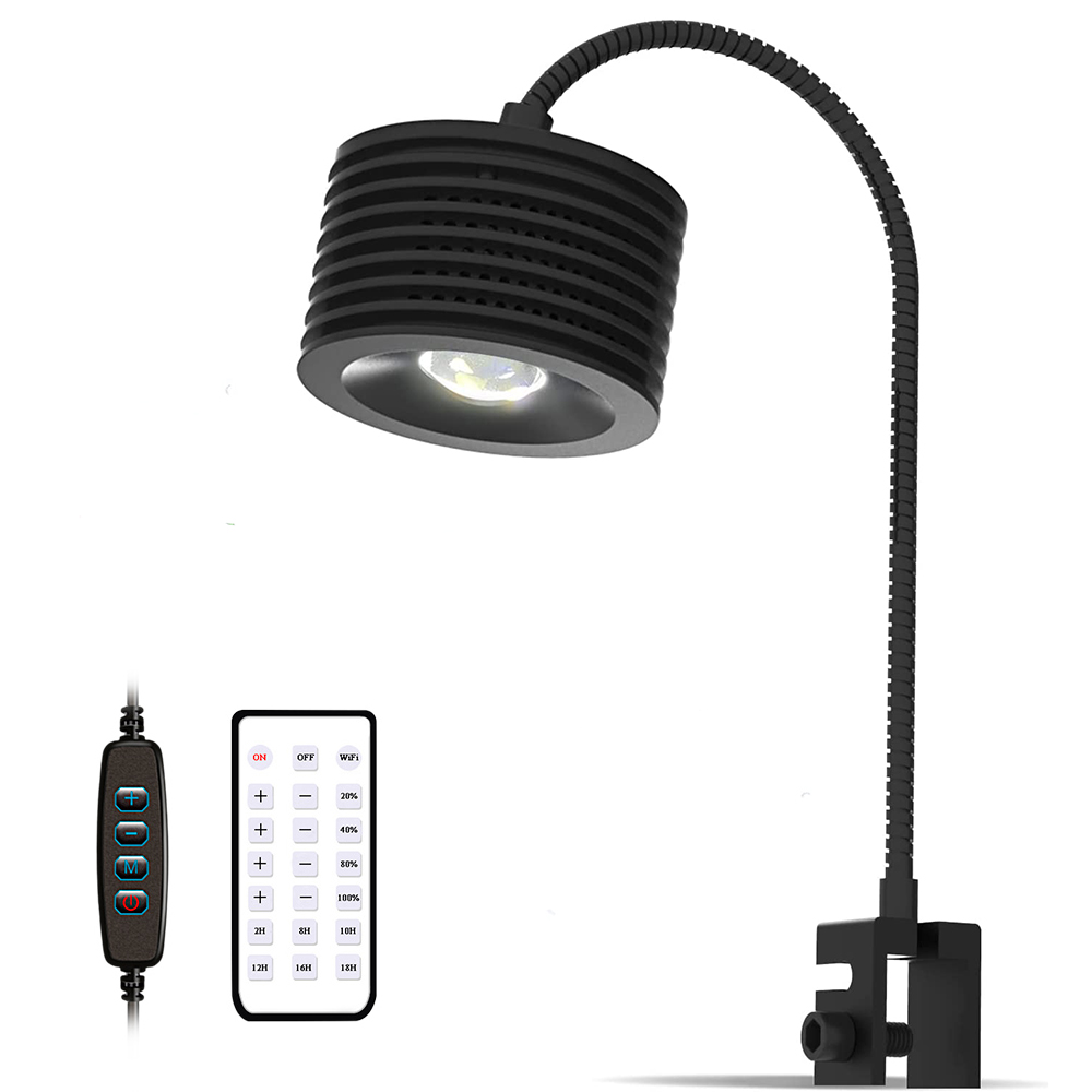Lominie asta 20 sötvattensakvarium med 18w led-akvarielampor och fjärrkontroll: Svart / Au plug