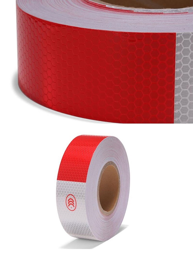 5CM Vehicle Truck Car Reflective Sheeting Road Traffic Construction Site Floor Wall Self-Adhesive PET Super Warning Safety Tape