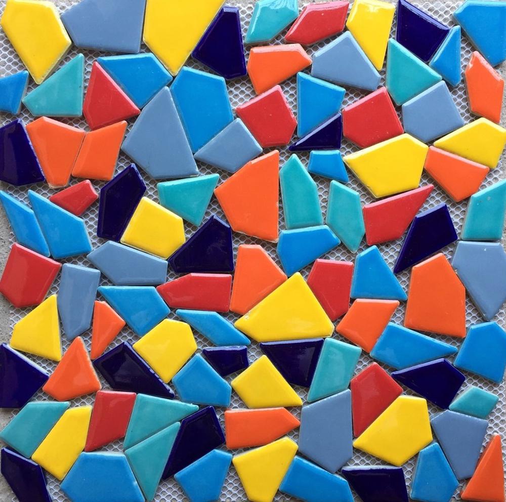 30 x 30cm diy mosaiikki askartelu vyö mosaiikki posliini mosaiikki laatat mikro keramiikka epäsäännöllinen muoto ultraohut keramiikka