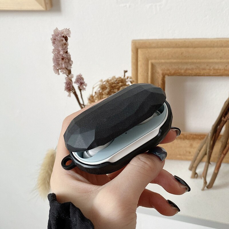 For Samsung Galaxy Buds Plus Solid color Diamond pattern Case Matte Hard Earphone Headset Protective Cover for Galaxy Buds