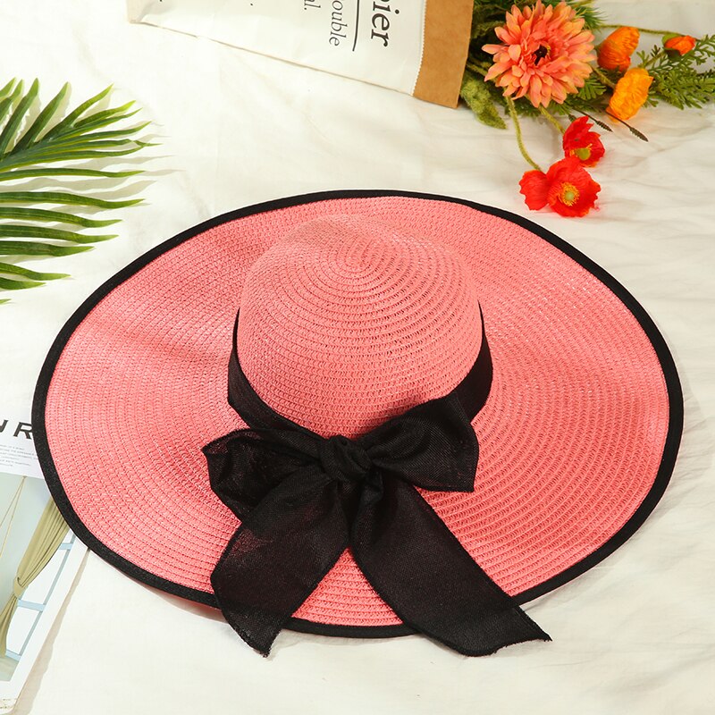 Womens Brede Rand Strooien Hoed Floppy Opvouwbare Roll Up Cap Strand Zonnehoed Upf 50 + Met Nek Flap: Paars