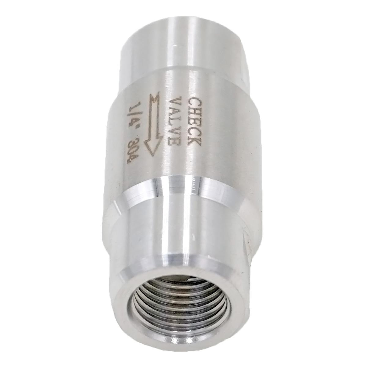 1/4" BSP Female 304 Stainless Steel Non-return Inline Spring Valve One way Check Valve 915 PSI