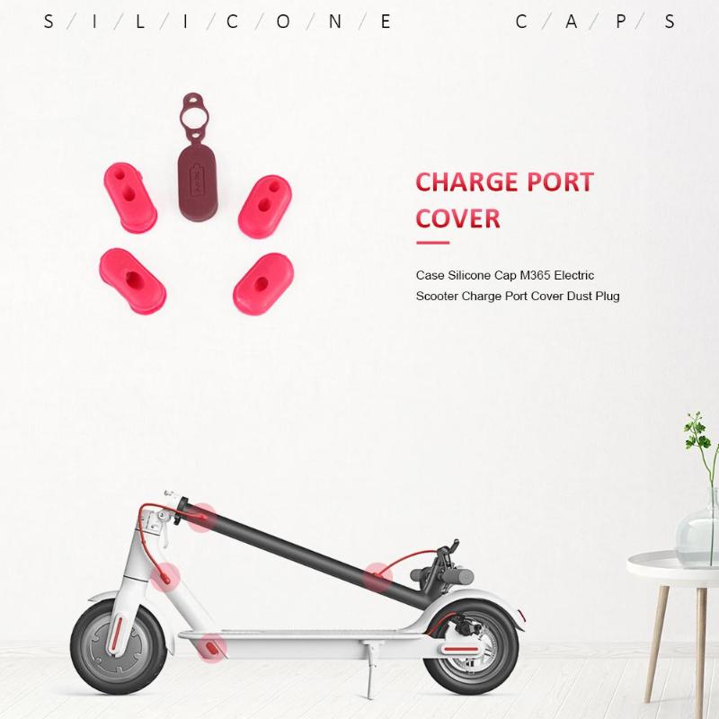 4pcs Case Silicone Cap M365 Electric Scooter Charge Port Cover Dust Plug