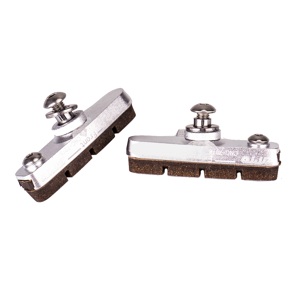 ZTTO – étriers de vélo de route avec plaquettes de frein remplaçables, coque en aluminium CNC, 1 paire de bloc, chaussures de freinage légères pour partie carbone: silver for carbon