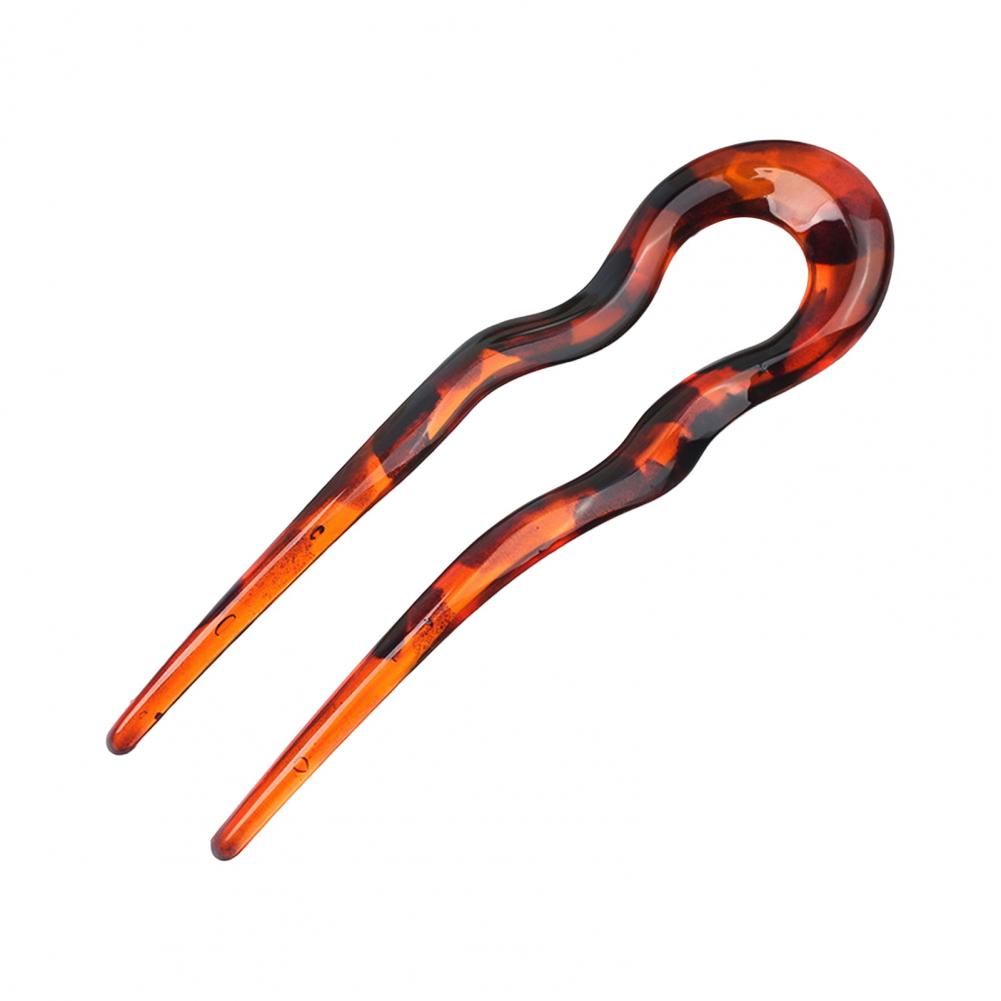 13cm French Hair Pin For Thick Thin Hair U-shaped French Twist Stick Hair Fork Chignons Pins Women Long Hair-Styling Accessories: RED