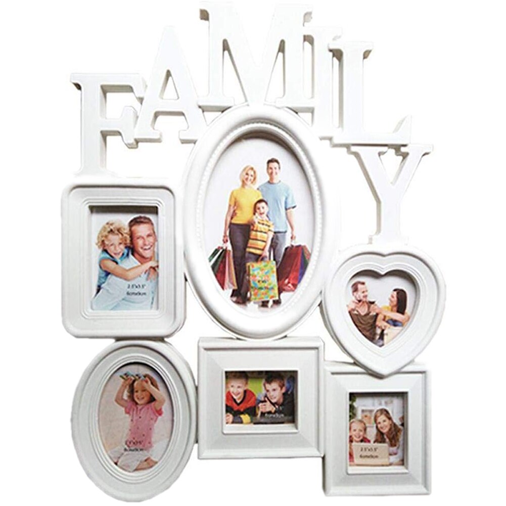 Fotolijsten Muur Fotolijst Familie Foto &#39;S Te Zetten Foto &#39;S Display Woonkamer Slaapkamer Muur Decor 31X38Cm Foto Display: WHITE