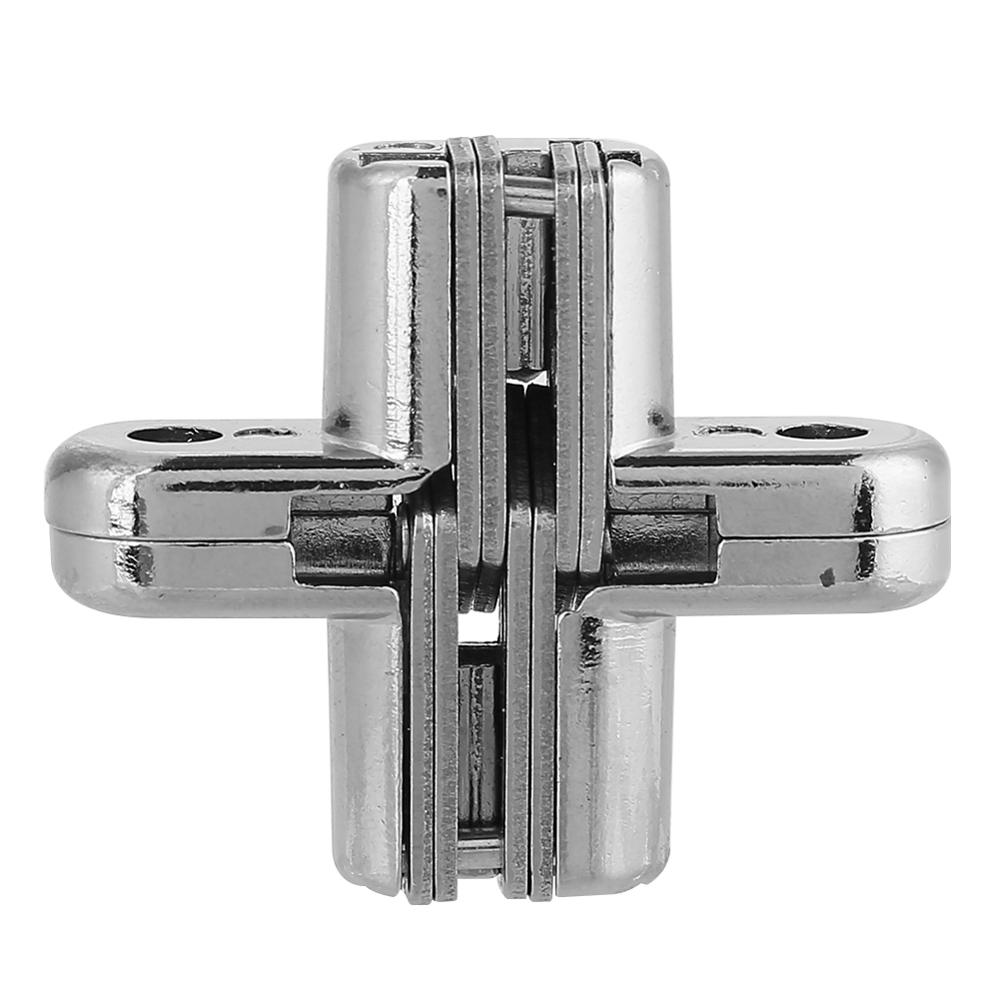 Invisible Concealed hinge Zinc Alloy Hidden Door Hinges Cross door Bearing Silver Hinge Furniture Hardware Accessories